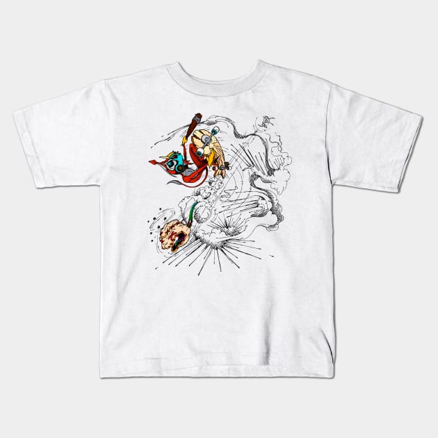 skater fox gift Kids T-Shirt by roombirth